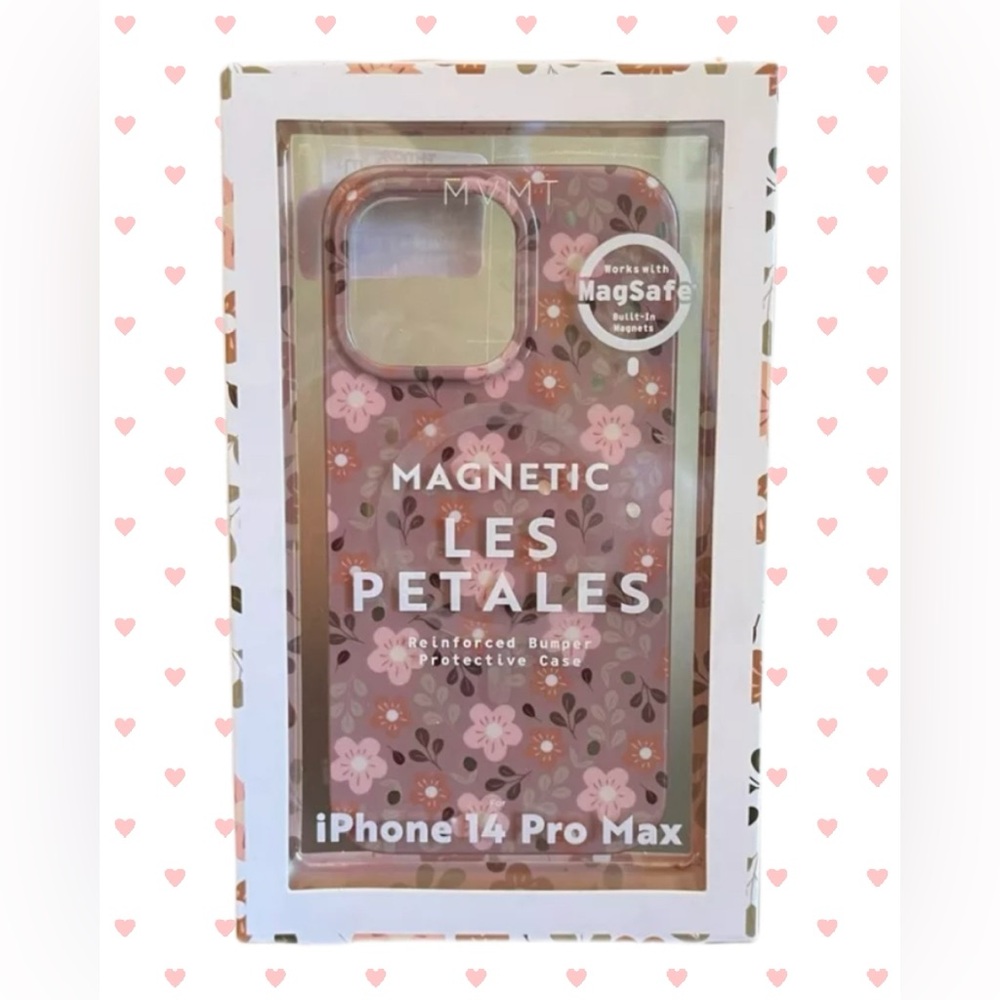 💗”MVMT" For iPhone 14 Pro Max Floral Boho Phone Case MagSafe Compatible New
